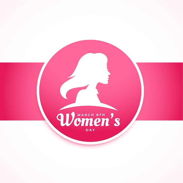 Vettore gratuito cartolina d'auguri rosa elegante giornata internazionale della donna