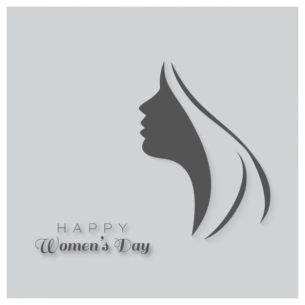 International women's day, gray background