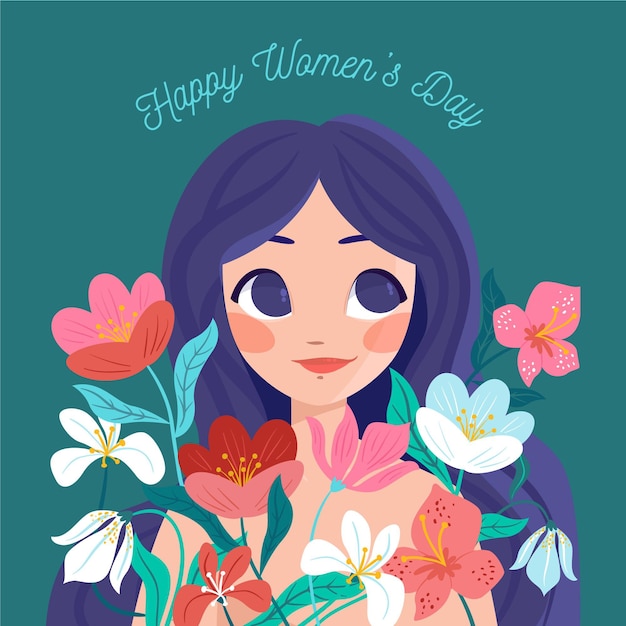 Бесплатное векторное изображение Международный женский день рисованной иллюстрации