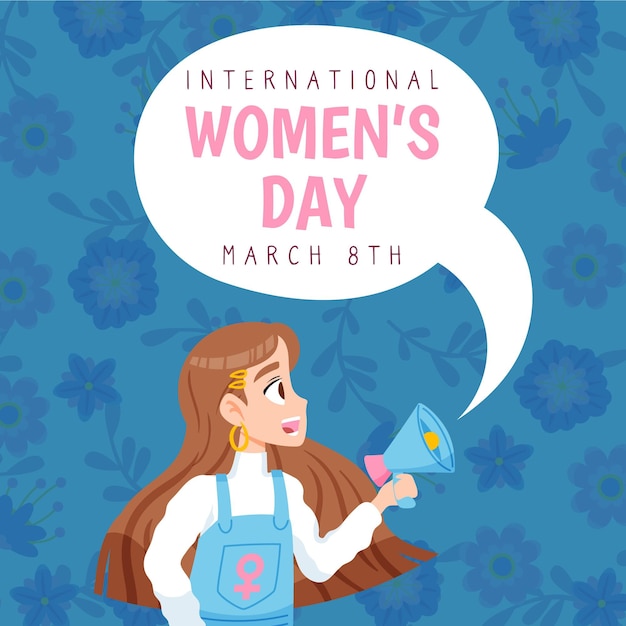 International women's day hand drawn