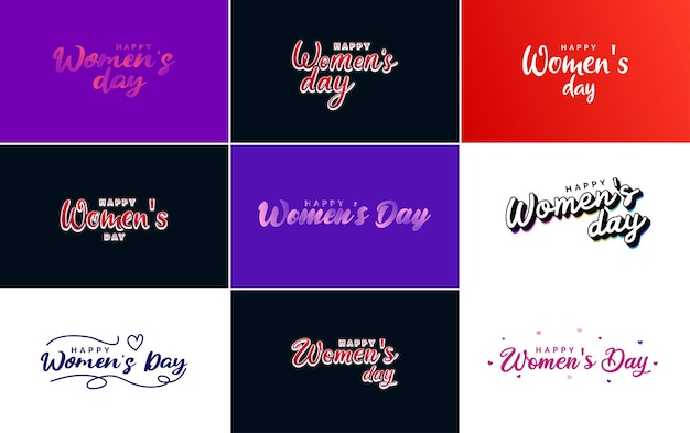 Надпись к Международному женскому дню в форме любви, подходящая для использования в открытках, приглашениях, баннерах, плакатах, открытках, наклейках и постах в социальных сетях