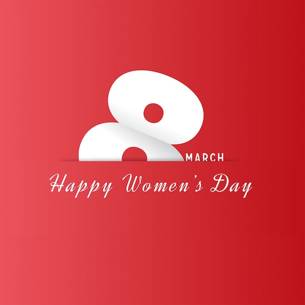 Free vector international women's day, red background