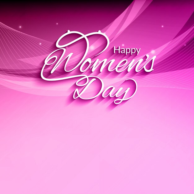 International women's day, wavy pink background