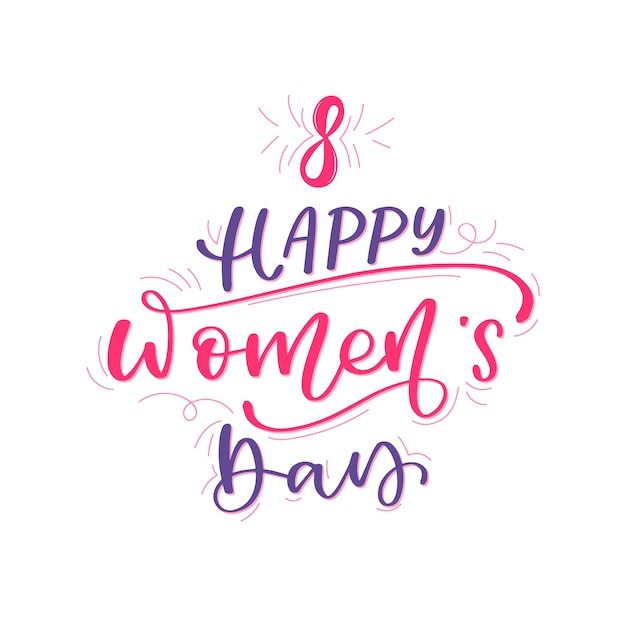 Free vector international women's day with greeting