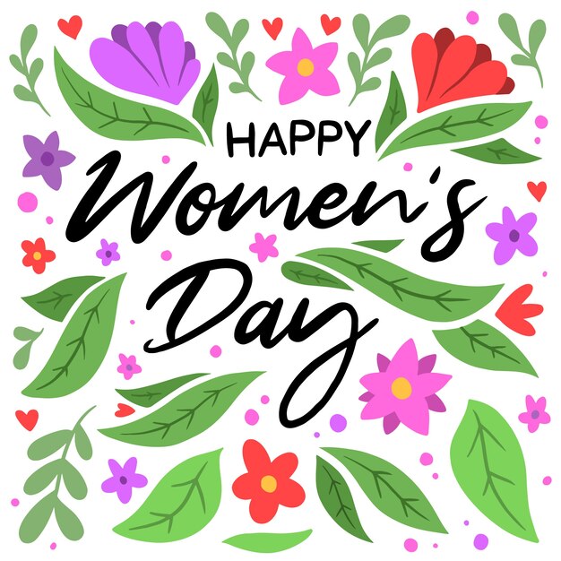 International women's day with greeting