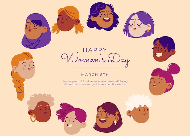 International Womens Day background illustration