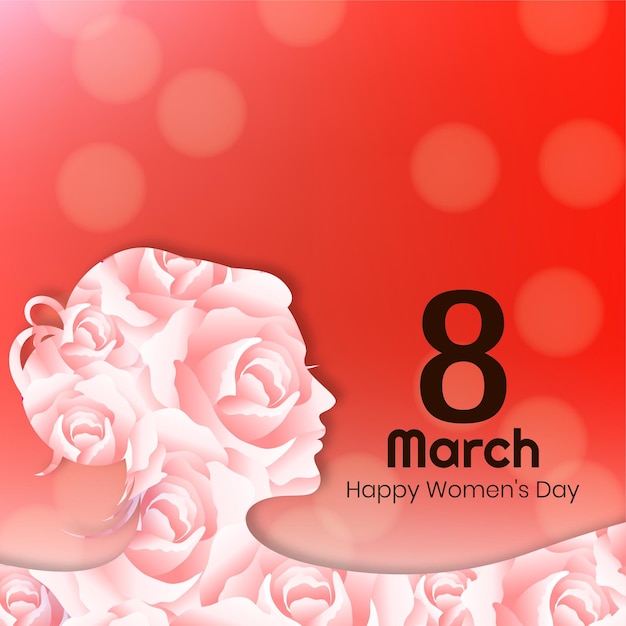 Free vector international womens day celebration card background vector