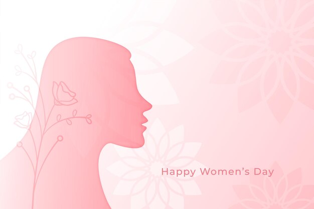 Международный женский день мероприятие прекрасный розовый дизайн карты