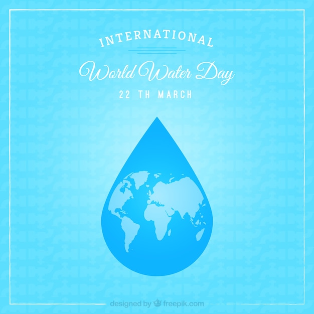 Vettore gratuito international water day worl sfondo