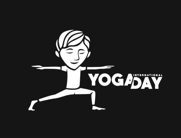 International Yoga Day 21st june Vector illustration