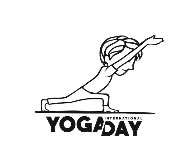 International Yoga Day 21st june Vector illustration