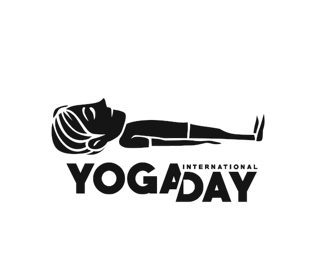 Международный день йоги 21 июня Векторная иллюстрация