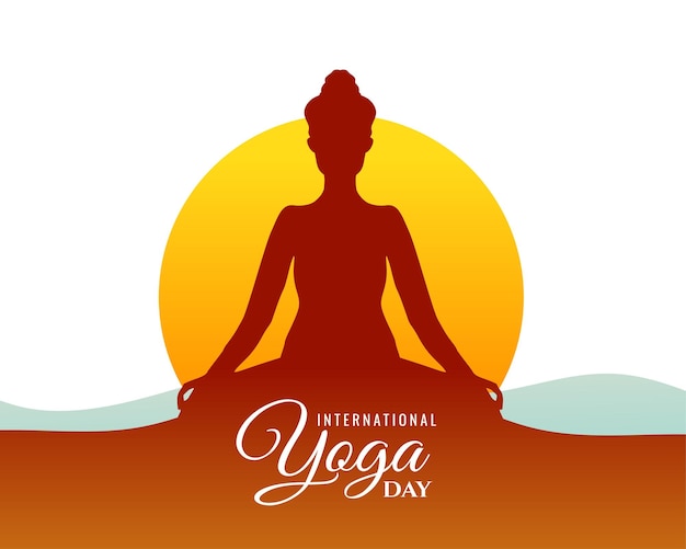 Free vector international yoga day background for indian theme design