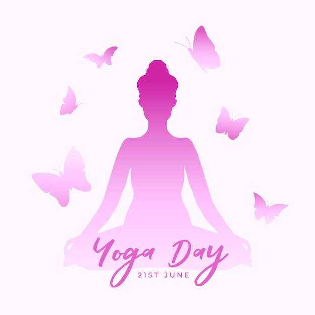 Free Vector international yoga day background for meditationinspired theme