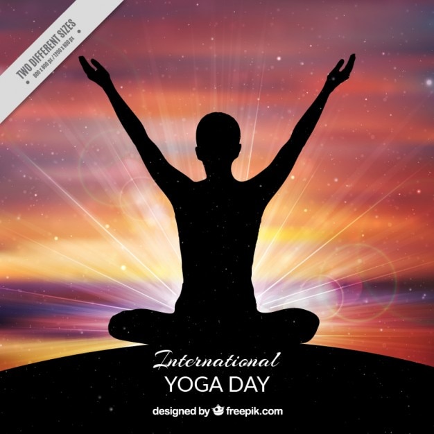 Free vector international yoga day background