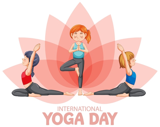 Free vector international yoga day banner design