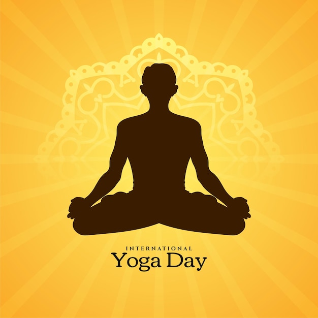 Дизайн фона празднования международного дня йоги