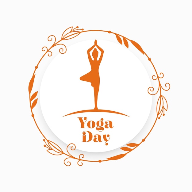 Vettore gratuito priorità bassa di celebrazione della giornata internazionale dello yoga per la pace e la calma