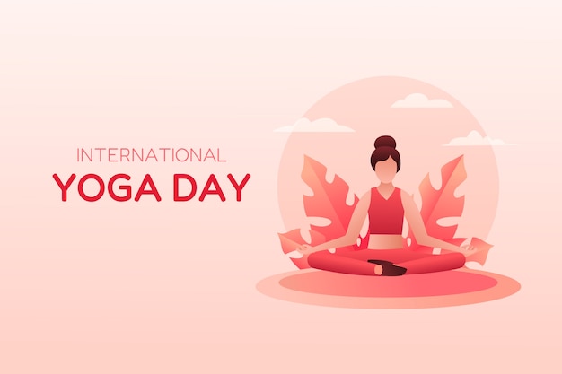 International yoga day gradient background