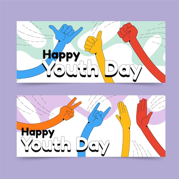 International youth day banners set