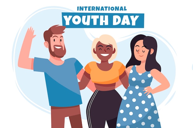 Illustrazione della giornata internazionale della gioventù