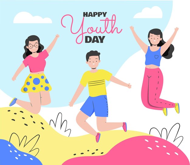 International youth day illustration