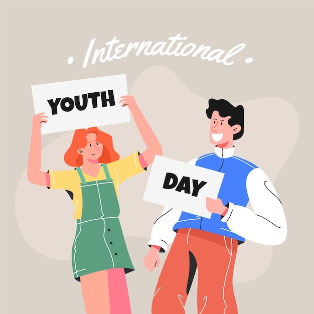 International youth day illustration