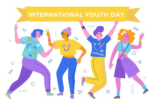 International youth day illustration