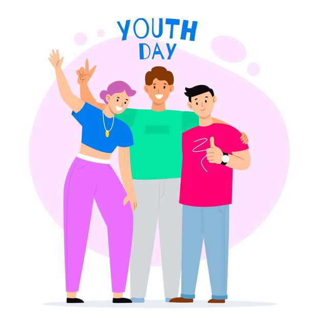 International youth day illustration