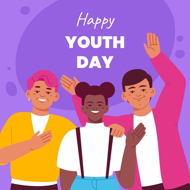 international youth day illustration