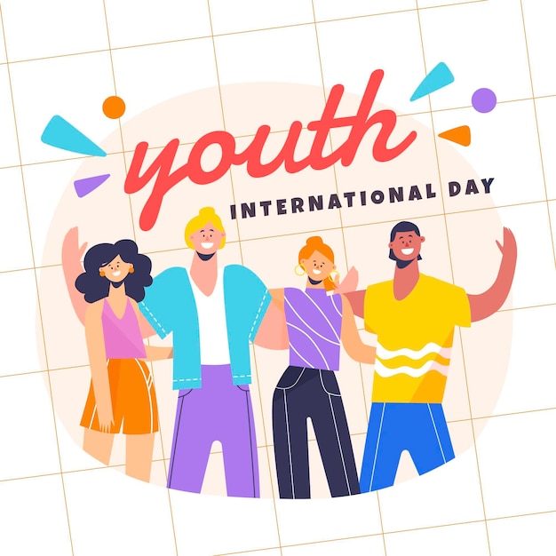 International youth day illustration