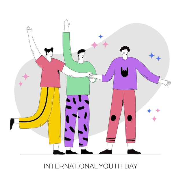 International youth day illustration
