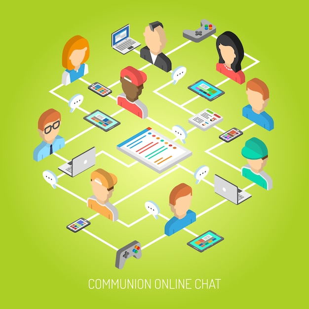 Free vector internet chat concept