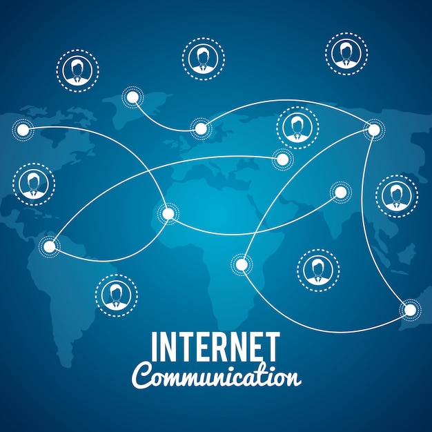 Free vector internet communication