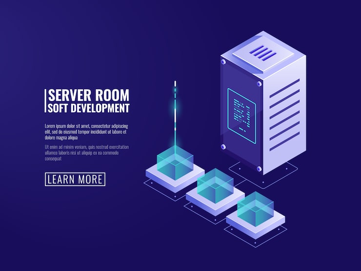 Free Vector internet connection, data encryption, secure data storage, data flow, file upload