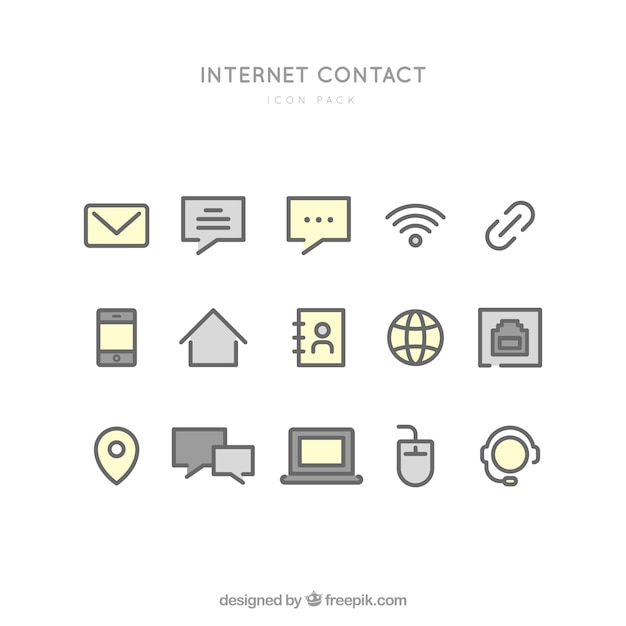 Internet contact icons