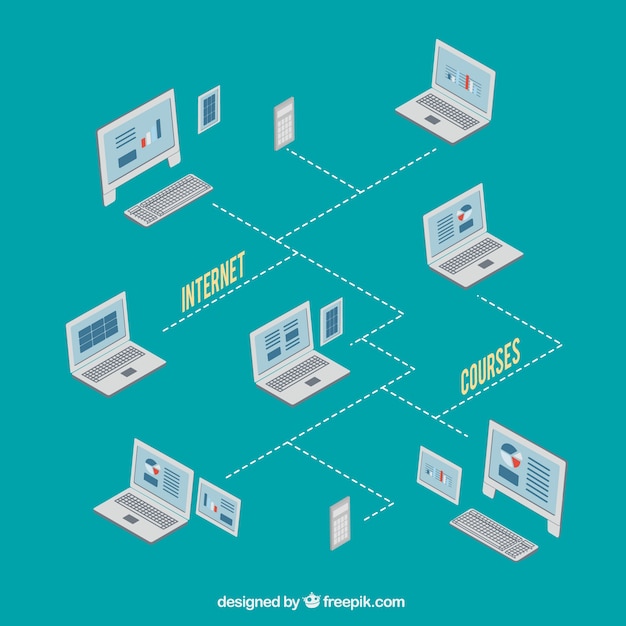 インターネットのコースのコンセプト