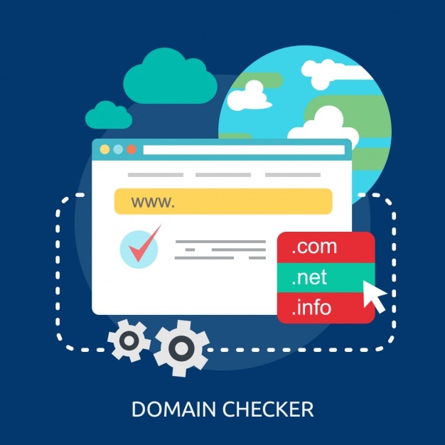 Free vector internet domain checker background