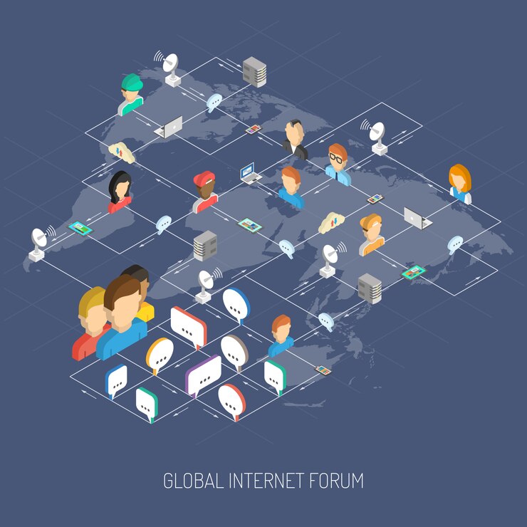 Free Vector internet forum concept