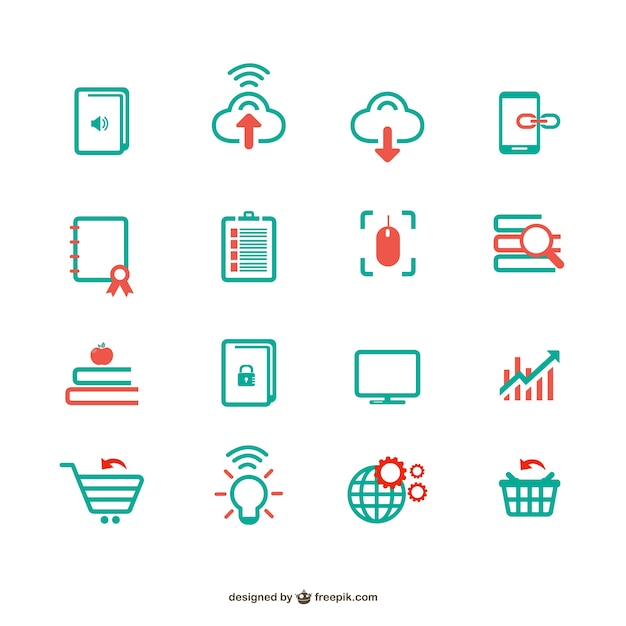 Free vector internet icons collection