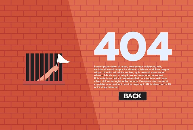 Предупреждение сети Интернет 404 Страница ошибки или файл не найден для веб-страницы