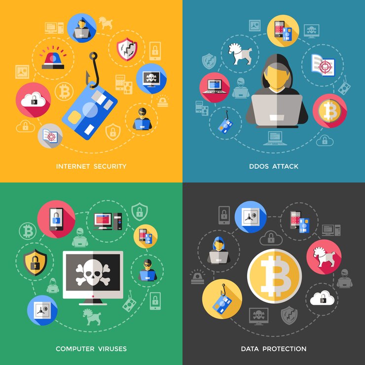 Free Vector internet security concept