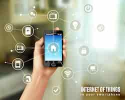 Free vector internet of things concept