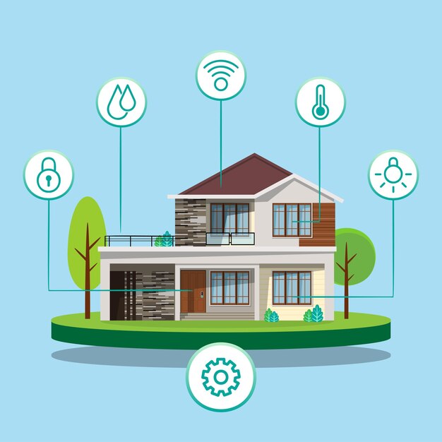 Интернет вещей Интеллектуальное устройство подключения и управления IoT в промышленной сети и резидент в любом месте в любое время любой и любой бизнес с Интернетом ИТ-технологии для футуристического мира
