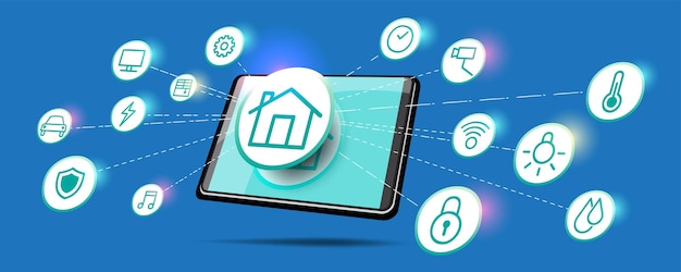 Internet of things IoT smart connection and control device in network of industry and resident anywhere anytime anybody and any business with internet It technology for futuristic of the world