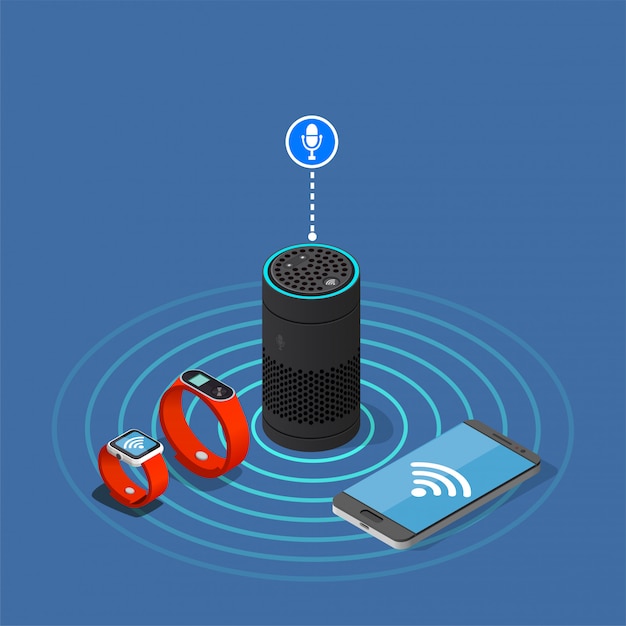 Internet of things isometric composition
