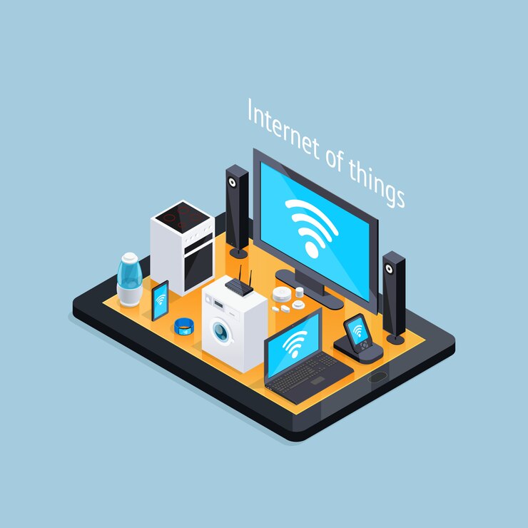 Free Vector internet of things isometric poster 