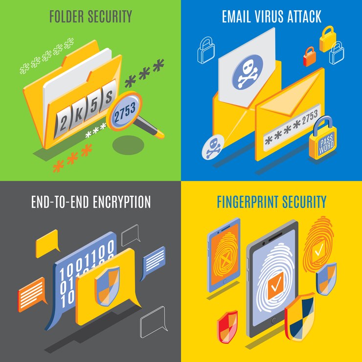 Free Vector internet threats design concept