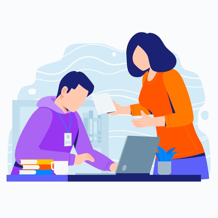 Free Vector internship job illustration