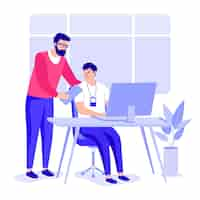 Free vector internship job illustration